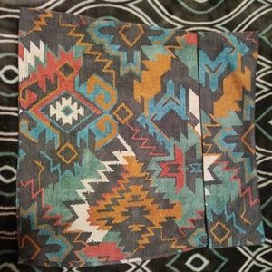 Aztec print cotton mini skirt